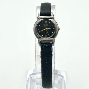 Citizen Vintage Small Round Silver and Black tones Watch Working
